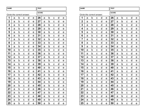 50 Question Answer Sheet Template | Test Answer Sheets (Wordly Wise & Story of the World) - Five J's™ Omr Sheet 50 Questions, Multiple Choice Answer Sheet, Answer Sheet Template, Cover Sheet Template, Simple Powerpoint Templates, Business Letter Template, Book Report Templates, Vowel Sound, Bullet Journal Banner