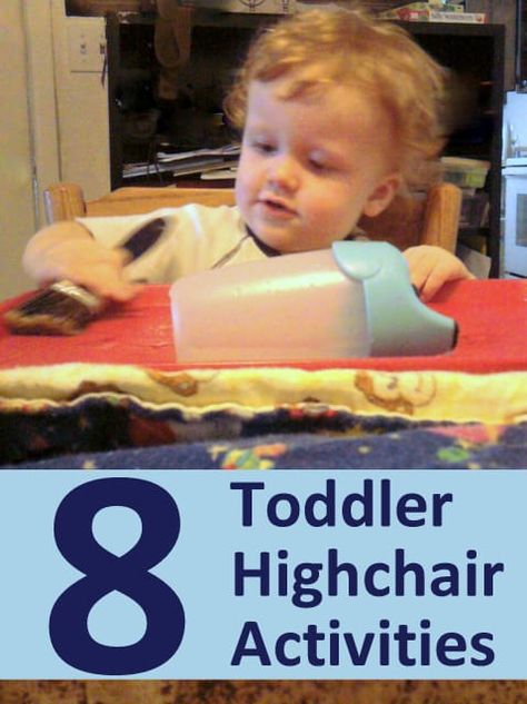 High Chair Activities for Toddlers - easy seated activity ideas to keep tots happy, busy and entertained Toddler Learning Activities, High Chair Activities, Toddler High Chair, Baby High Chair, Tot School, Games For Toddlers, Toddler Play, Busy Toddler, Toddler Fun