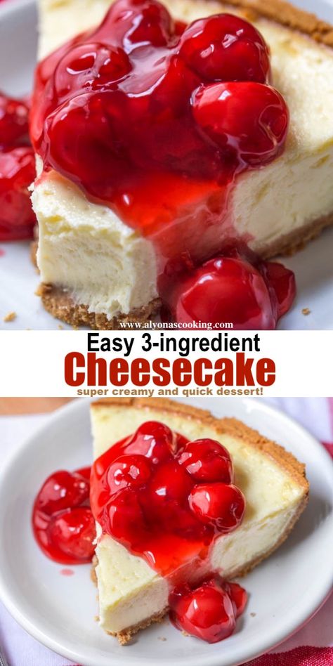 Easy Cheesecake With Premade Crust, Cheesecake Recipes Easy 4 Ingredients, Thermomix, Cheesecake Recipes With Sweet Condensed Milk, Cheese Cakes Recipes Easy 4 Ingredients, Cheese Cakes Recipes Easy Condensed Milk, Two Ingredient Cheesecake, Dessert With Cream Cheese Easy, Spring Form Pan Desserts