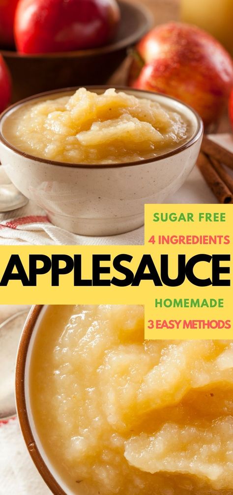 Sugar Free Applesauce, Homemade Applesauce Recipes, Crockpot Applesauce, Apple Sauce Recipes, Homemade Applesauce, Apple Sauce, Unsweetened Applesauce, Homemade Snacks, 140 Pounds