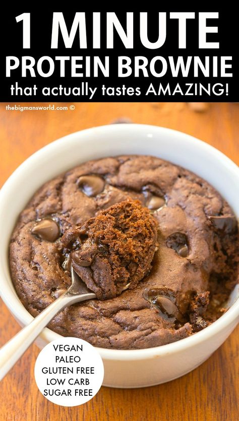 Protein Mug Brownie, Easy Mug Brownie Recipe, Mug Brownie Recipes, Cookie Mug, Brownie Vegan, Mug Brownie, Protein Brownie, Protein Mug Cakes, Keto Protein