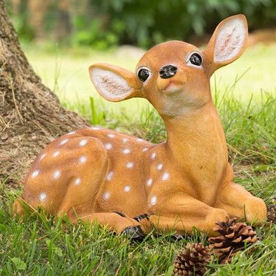 Wind & Weather Baby Deer Garden Statue Figurine, Fimo, Deer Garden, Garden Animal Statues, Buddhist Art Drawing, Best Christmas Toys, Deer Statues, Animal Ornaments, Home Yard