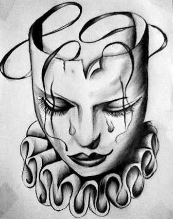 Tears of a Clown ...Smokey Robinson Kunst Tattoos, Clown Tattoo, Arte Cholo, Cholo Art, Chicano Tattoos, Lowrider Art, Chicano Art Tattoos, Chicano Drawings, Desenho Tattoo