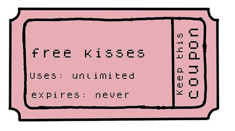 Free Kisses Ticket by lalexander21 | Redbubble Free Coupon Kiss, Coupon Free Kisses, Coupons Free Kiss, One Free Kiss Ticket, Kiss Coupons For Boyfriend, 1 Kiss Coupon, Coupon Free Kiss, Free Kiss Card, Valentines Tickets Ideas