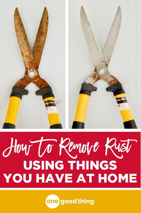 Remove Rust From Metal, How To Clean Rust, Remove Rust, Homemade Toilet Cleaner, Deep Cleaning Hacks, Clean Baking Pans, Cleaning Painted Walls, Metal Fabric, Deep Cleaning Tips