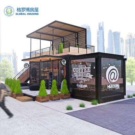 Container Floor Plans, Shipping Container Restaurant, Container Coffee Shop, Mobile Restaurant, Container Restaurant, Restaurant Plan, Mobile Coffee Shop, Container Bar, Container Cafe