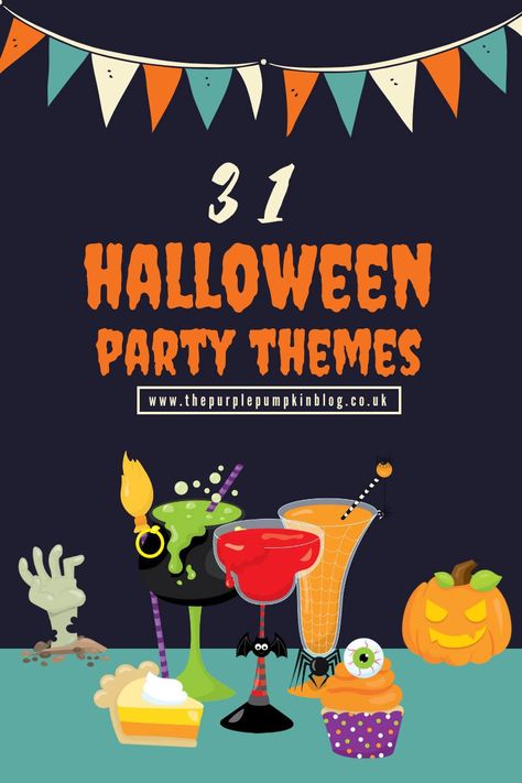 50th Birthday Halloween Theme, Halloween Decorating Themes For Work, Halloween Themes Party For Adults, Which Theme Halloween Party, Halloween Theme Parties For Adults, Halloween Dinner Theme Ideas, Throwing A Halloween Party, Halloween Party Themes 2023, Family Halloween Themes