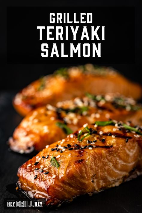 Barbeque Salmon Recipes, Teriyaki Grilled Salmon, Smoked Teriyaki Salmon, Teriyaki Smoked Salmon, Teriyaki Salmon Grilled, Grilled Salmon On Grill, Teriyaki Salmon Marinade, Salmon Grilled Recipes, Teriyaki Fish