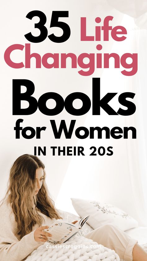 Are you a twenty something looking for your next impactful read? This list of 35 life changing books for women in their 20s has something for everyone! Each of these inspirational books will leave you inspired, motivated, and fulfilled! Personal development, self help, memoirs, essays, fiction and more! #cassiescroggins #booksforwomen Womens Book Club Reading Lists, Goals For Women In Their 20s, Self Healing Books For Women, Books For Women In Their 30s Reading, Trilogy Books, Growth Books, Books To Read In Your 20s, Best Work From Home Jobs, Women In Their 20s