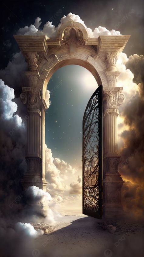 Crystal Valentine, Islamic City, Heaven Pictures, Gates Of Heaven, Flyer Background, Christian Illustration, Heaven Tattoos, Lost Sheep, Church Backgrounds