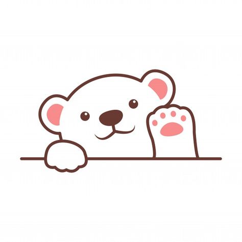 Cute polar bear waving paw cartoon | Premium Vector #Freepik #vector #character #cartoon #animal #cute Bear Waving, Paw Cartoon, Polar Bear Drawing, Polar Bear Cartoon, Bear Vector, Bear Character, Cute Polar Bear, Bear Drawing, Cute Bear Drawings