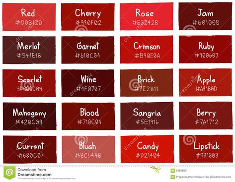 Red Color Hex Code, Red Color Hex, Red Hex Code, Red Color Names, Shade Background, Shades Of Red Color, Red Kitchen Cabinets, Birth Colors, Red Cabinets