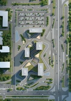 Parking Site Plan, Site Plan Design Architecture Ideas, Site Plan Design Ideas, Plaza Design Plan, Site Design Architecture, Parking Design Plan, City Square Design, Architecture Plan Design, Park Site Plan