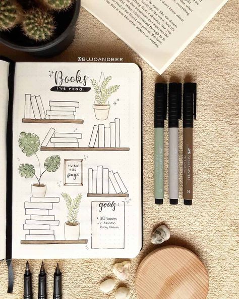 35 Creative Book and Reading trackers for your Bullet journal | My Inner Creative Bullet Journal Tracker Ideas, Notesbog Design, Visual Journaling, Organizator Grafic, Bullet Journal 2020, Creating A Bullet Journal, Bullet Journal Banner, Desain Quilling, Bullet Journal Paper