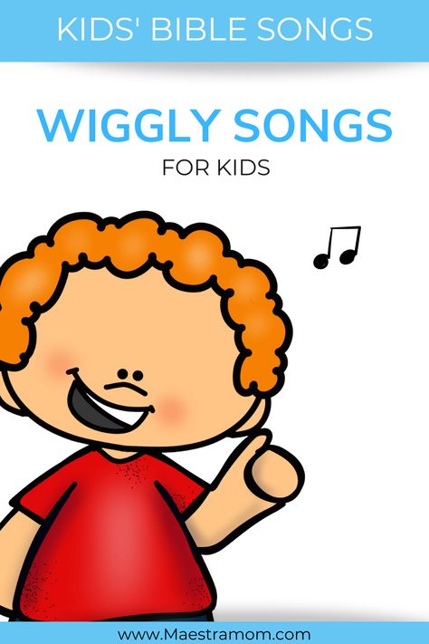 Wiggly Action Songs - Bible Songs for Kids - Classroom Management - Maestra Mom Bible School Songs, Toddler Bible Crafts, Childrens Bible Songs, Toddler Bible Lessons, Bible Class Activities, Bible Songs For Kids, Sunday School Songs, Toddler Bible, Christian Preschool