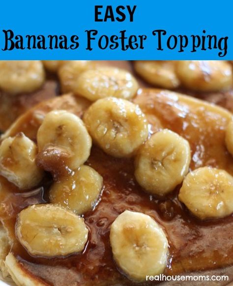 EASY Bananas Foster Topping is perfect for weekend pancakes! Breakfast And Brunch, Banana Foster Pancakes, Banana Foster Recipe, Banana Foster, Pancake Toppings, Pancake Recipe Easy, Bananas Foster, Banana Recipes, Super Yummy