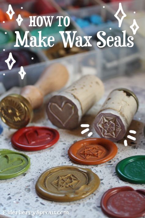 Make Your Own Wax Seal, Make Your Own Wax Seal Stamp, Wax Press Seal, How To Do Wax Seals, Wax Stamps Diy, Diy Wax Seal Warmer, Wax Seal Diy How To Make, Wax Crafts Diy, Diy Seal Stamp