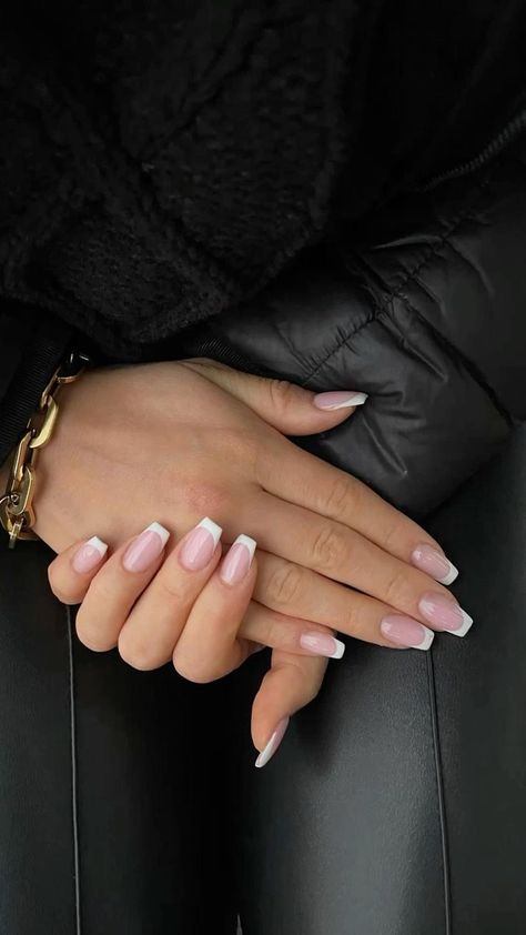 Pointed Nails, French Tip Acrylic Nails, Work Nails, Casual Nails, Classy Acrylic Nails, Nagel Inspo, Acrylic Nails Coffin Short, Cat Kuku, Pink Acrylic Nails