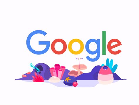 Google Doodle - World octopus day by Laurens Segaert | Dribbble | Dribbble Google Illustration Design, Google Graphic Design, Google Logo Animation, Google Design Graphics, Google Doodles Ideas, Google Logo Art, Octopus Animation, Google Animation, Google Illustration