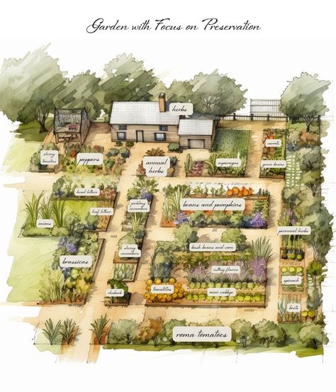 Large Vegetable Garden Planning: Sample Layouts and Tips for Success : Heart's Content Farmhouse Large Vegetable Garden, Homestead Garden Layout, Vegetable Garden Layout Design, Eclectic Garden, Flower Garden Layouts, Garden Planning Layout, Berry Garden, Backyard Garden Layout, Garden Layout Vegetable