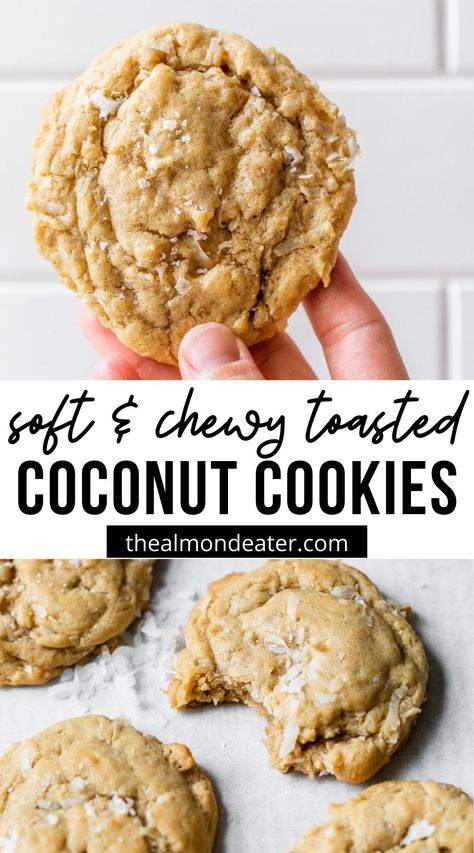 Things To Bake With Coconut, Coconut And Oats Cookies, Sweet Coconut Recipes, Gluten Free Chewy Cookies, Gluten Free Vegan Coconut Cookies, Best Coconut Cookies Recipes, Coconut Vegan Cookies, Coconut Honey Cookies, Easy Healthy Coconut Desserts