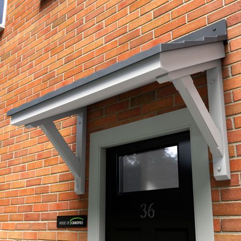 Ullswater GRP Door Canopy Front Door Overhang, Awning Over Door, Front Door Awning, Door Overhang, Front Door Canopy, Porch Canopy, Canopy Ideas, Canopy Curtains, Backyard Canopy