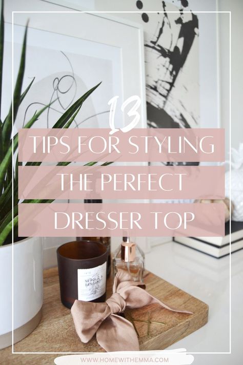 Dresser styling Organisation, How To Decorate Top Of Dresser, Decorating Top Of Dresser, Dresser Top Decor Ideas, Room Dresser Decor Ideas, Decorate Top Of Dresser, Decorating Dresser Tops, How To Decorate Dresser Top, Decorate Dresser Top