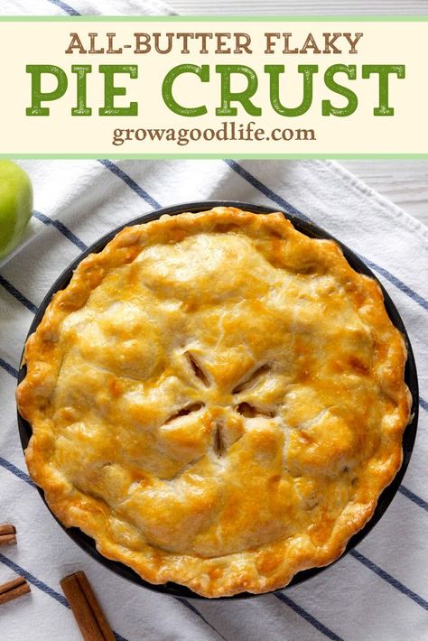 Pie Crust Recipe Butter, Savory Pie Crust Recipe, Double Crust Pie, Butter Crust Recipe, Pastry Crust Recipe, Double Pie Crust Recipe, Pie Crust With Butter, Savory Pie Crust, Pumpkin Pie Crust