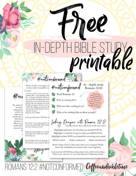 Free Printable Bible Study, Coffee And Bible Time, Romans Bible Study, Coffee And Bible, Coffee Bible, Free Bible Study Printables, Printable Bible Study, Bible Study Template, Bible Study Worksheet