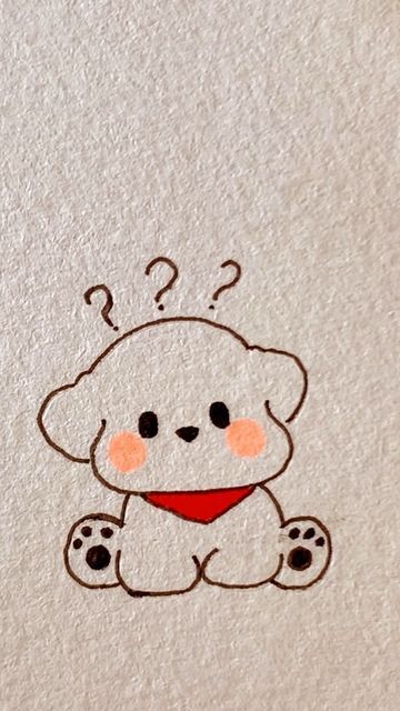 Cute And Easy Drawings Doodles, Aesthetic Doodles Cute, Doodles Aesthetic Cute, Gift Drawing Easy, Cute Small Animal Drawings, Cute Drawings Easy Doodles, Cute Drawing Ideas Easy Kawaii Cartoon, Cute Kawaii Drawings Easy, Cute Doodle Drawings Easy