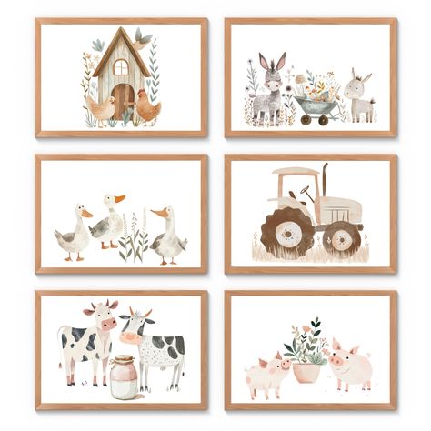 Farm Nursery Neutral, Farm Animal Theme Nursery, Farm Gender Neutral Nursery, Vintage Outdoor Nursery, Farm Animal Nursery Theme Gender Neutral, Farm Themed Nursery Gender Neutral, Nursery Ideas Farm, Farm Bedroom Ideas For Boys, Deer Nursery Ideas