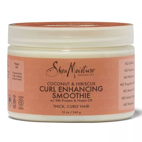 Shea Moisture Curl Enhancing Smoothie, Cantu Coconut Curling Cream, Best Curl Cream, Curl Enhancing Smoothie, Curl Enhancer, Natural Hair Transitioning, Inspo Hair, Shea Moisture, Natural Wavy Hair