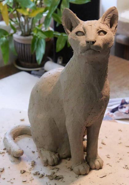 Pet Cat Sculpture Commission - Nick Mackman Animal Sculpture Clay Cats, Pottery Animals, Sculpture Art Clay, Cat Sculpture, Tanah Liat, Sculptures Céramiques, Keramik Design, Ceramics Pottery Art, Pottery Sculpture