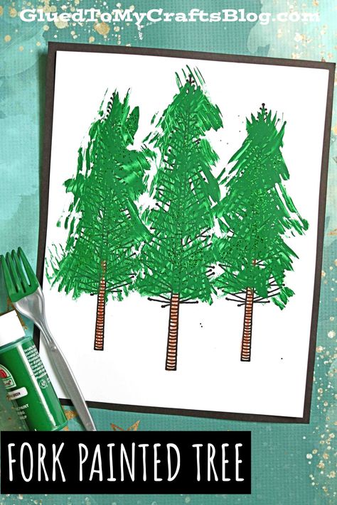 Evergreen Crafts For Preschool, Prek Trees Activities, Nature, The Giving Tree Craft Preschool, Mountain Unit Preschool, Evergreen Tree Crafts Preschool, Pinecone Painting Preschool, Tree Process Art Preschool, Tree Theme Activities For Preschool