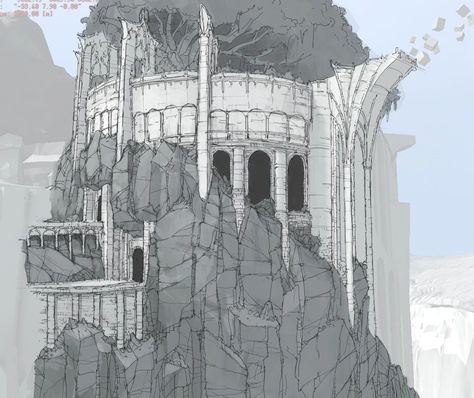 Fortress Concept Art, Décor Steampunk, Heroic Fantasy, Building Concept, Biome, Fantasy Castle, Fantasy City, Concept Art Drawing, Fantasy Setting