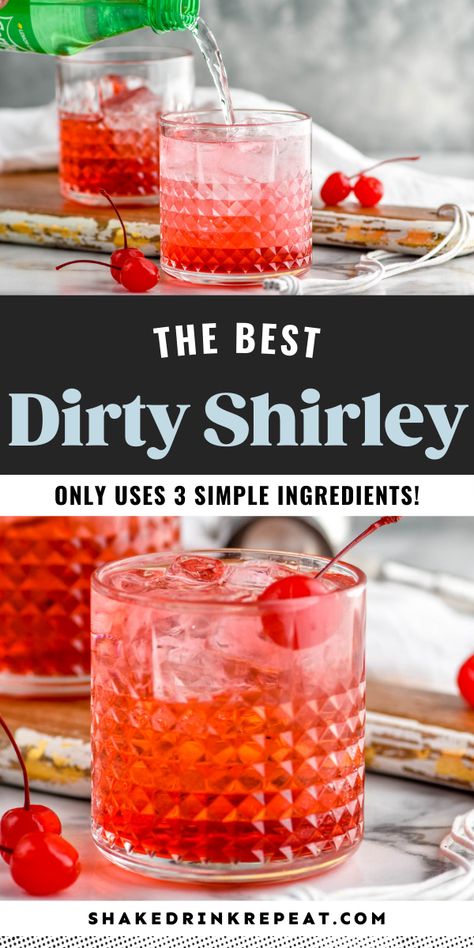 Essen, Alcoholic Shirley Temple Drink, Mixed Drinks Using Vodka, Easy Fun Alcoholic Drinks, Good Mixed Drinks Easy, Drinks To Mix With Vodka, Vodka Mixed Drink, Best Drinks With Vodka, Easy Red Drinks Alcohol