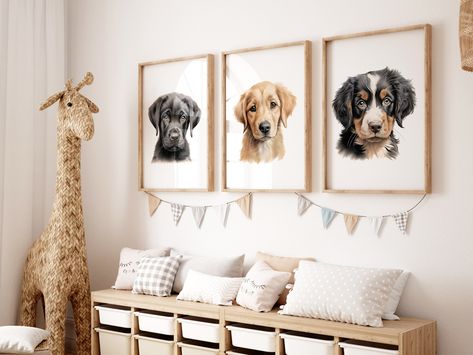 Pet Themed Nursery, Dog Themed Nursery Gender Neutral, Golden Retriever Themed Nursery, Puppy Theme Nursery, Baby Boy Dog Nursery, Dog Theme Nursery, Puppy Nursery Ideas, Puppy Themed Nursery, Dog Nursery Theme