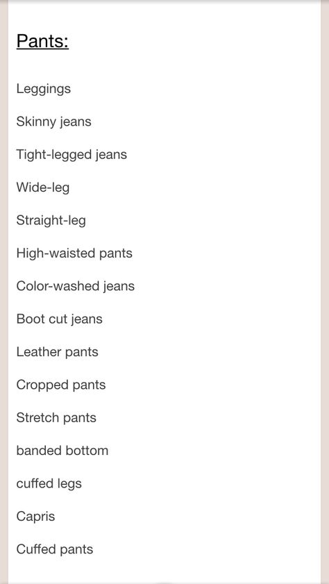 Clothing descriptions Clothing Description Writing, How To Write Clothing Descriptions, Clothes Description Writing, Clothing Description Words, How To Describe Clothes In Writing, Describing Clothes Writing, Song Starters, Clothing Descriptions, Appearance Description