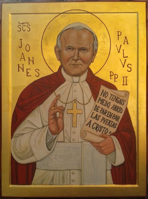 Encargo con motivo de la canonización. San Juan Pablo II. Giovanni Paolo II, John Paul II. Icon. Icona. Giovanni Paolo Ii, John Paul Ii Art, Saint John Paul Ii, Pope Saint John Paul Ii, San Juan Pablo Ii, St John Paul Ii, Juan Pablo Ii, Saint Teresa, Don Bosco