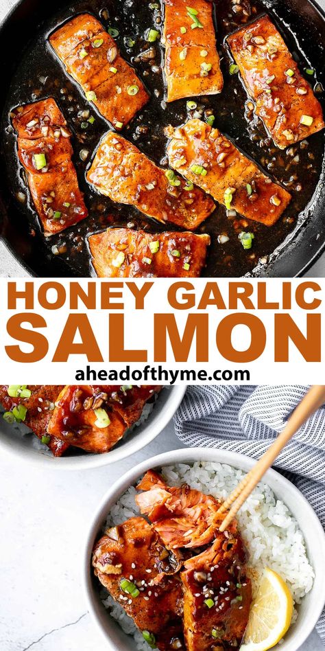 General Tso Salmon Recipes, Honey Garlic Glazed Salmon, Honey Salmon Recipes, Best Salmon Recipes, Honey Soy Salmon, Best Salmon Recipe, Best Salmon, Honey Glazed Salmon, Salmon Glaze Recipes