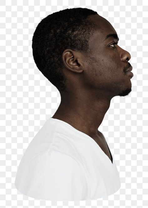 Black Man Profile, Man Side Profile, Side View Of Face, Guy Face, Serious Black, Person Png, Man Profile, Male Profile, Human Drawing