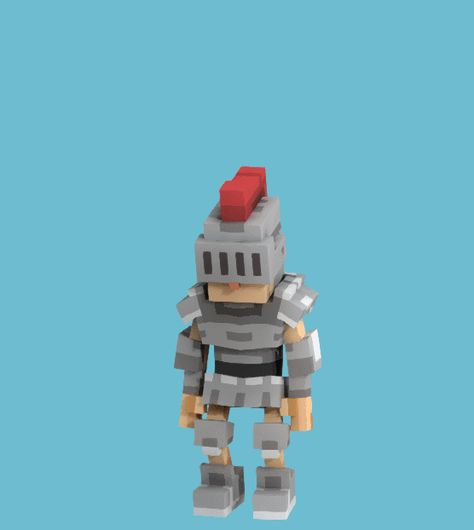 ArtStation - Bendy Voxel Knight, Zach Soares Fimo, Voxel Games, Isometric City, 3d Reference, Paper Folding Art, Voxel Art, Low Poly Character, Low Poly Games, Vector Character Design