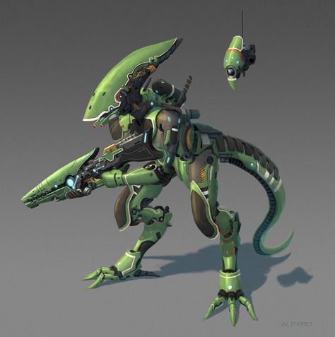 Cyborg alien with a drone., Remy PAUL on ArtStation at https://www.artstation.com/artwork/DzORe Robot Animal, Accel World, Alien Character, Arte Robot, Alien Design, Alien Concept, Alien Concept Art, Alien Creatures, Robots Concept