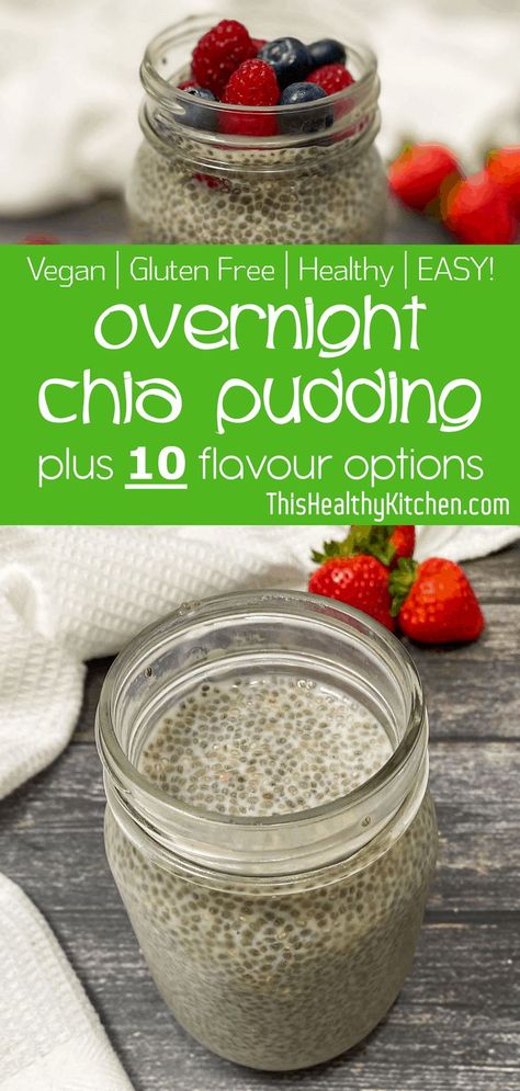 Overnight Chia Seed Pudding, Overnight Chia, Overnight Chia Pudding, Chia Pudding Breakfast, Nutritional Breakfast, Snack Easy, Chia Recipe, Chia Seed Recipes, Chia Pudding Recipes