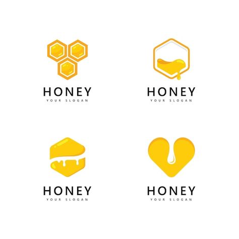 Honey comb logo icon bees vector desi... | Premium Vector #Freepik #vector #honey-logo #beehive #bee-logo #hive Beehive Logo Ideas, Honey Logos Ideas, Bees Logo Design, Logo Honey Design, Honey Brand Logo, Hive Logo Design, Bee Hive Logo, Honey Logo Ideas, Bee Logo Ideas