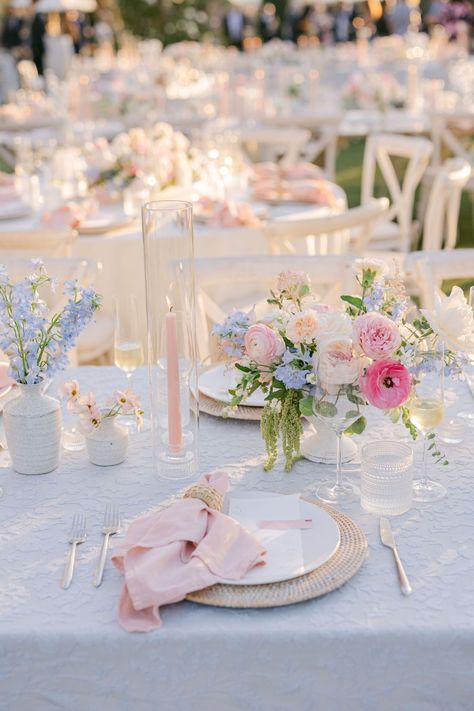 Storybook Pastel - CH&LER Pastel Flowers Bridal Shower, Wedding Venues Pastel, Pastels Wedding Decor, Colored Table Cloth Wedding, Wedding Themes Pastel, Pastel Colour Wedding Decoration, Pastel Wedding Inspiration, Wedding Table Decorations Blue And Pink, Summer Wedding Pastel Colors