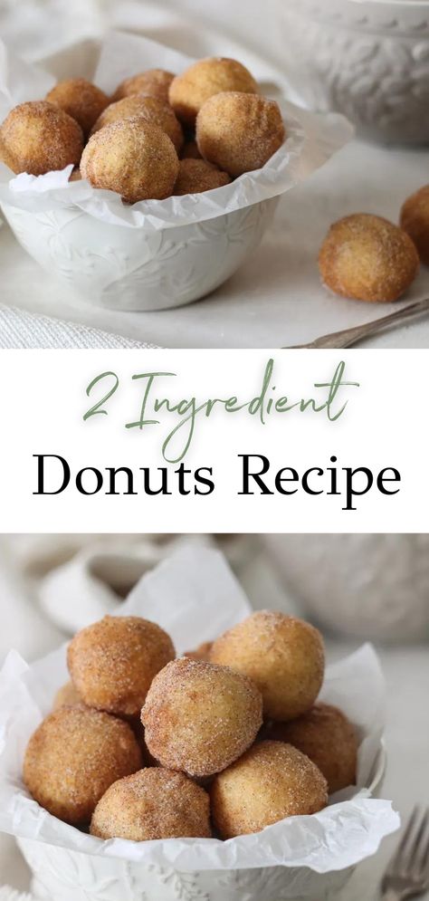 Sweet Snacks Easy, Cheap Desserts, Fast Easy Desserts, Fast Dessert Recipes, Easy Donut Recipe, Desserts With Few Ingredients, Three Ingredient Recipes, Fast Desserts, Super Easy Desserts