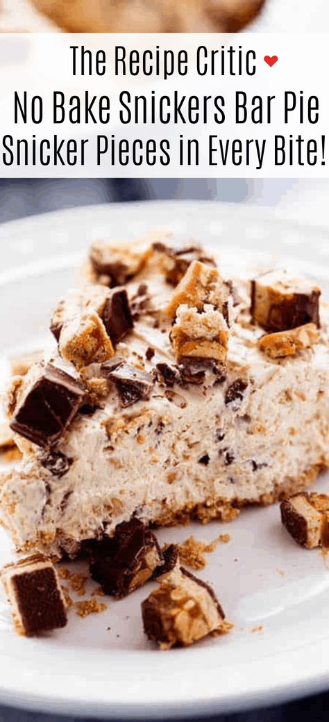 Snickers Pie Recipe, Snickers Desserts, Snicker Pie, No Bake Snickers Cheesecake, Peanut Butter Snickers, Snickers Dessert, Snickers Pie, Snickers Recipe, Snickers Cake