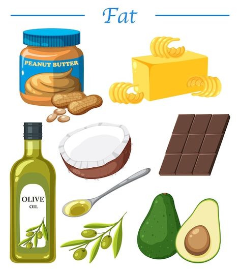 Fats Food Pictures, Carbohydrates Food Drawing, Healthy Food Chart For Kids Project, Carbohydrates Food Pictures, Fat Foods List, Astetic Food, Healthy Food Clipart, Cheese Cartoon, Fat Cartoon