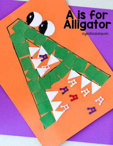 Are you looking for education resources that you can use with your preschooler? I am over the moon thrilled to begin sharing a letter of the week activity for p Letter Aa Activities For Preschool, Alligator Crafts For Kids, Alligator Activities, Alligator Craft, A Is For Alligator, Alligator Crafts, Zoo Phonics, Preschool Letter Crafts, Alphabet Crafts Preschool